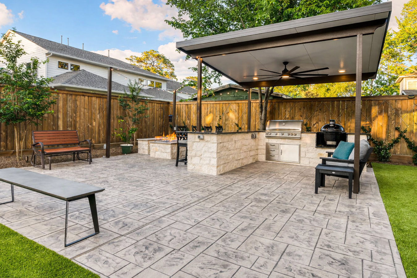Concrete patio construction in Castro Valley, CA